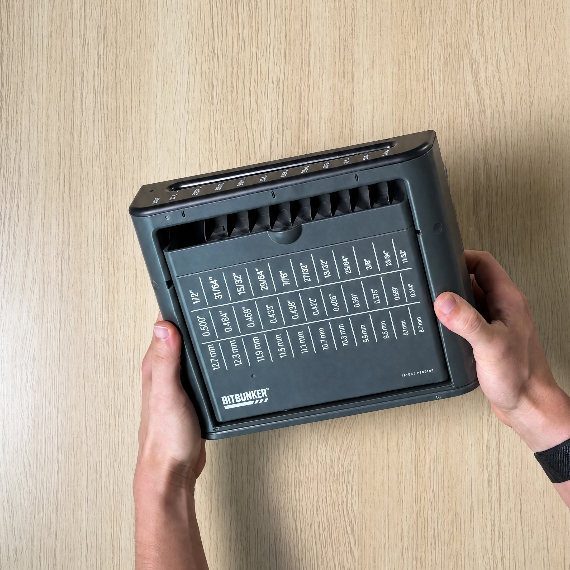 BitBunker Drill Bit Organizer | Self-Sorting Bit Storage